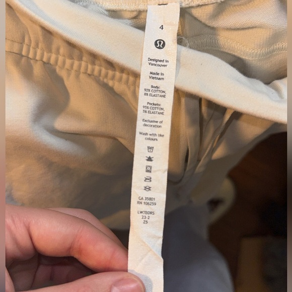 Lululemon Athletica Inner Glow High-Rise Short 3” Bone - Picture 10 of 10